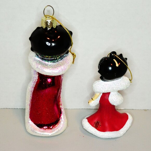 🎄 Vintage Betty Boop Ornament Duo Kurt Adler Holiday Glam Holiday Decor 🎄 - Picture 3 of 5